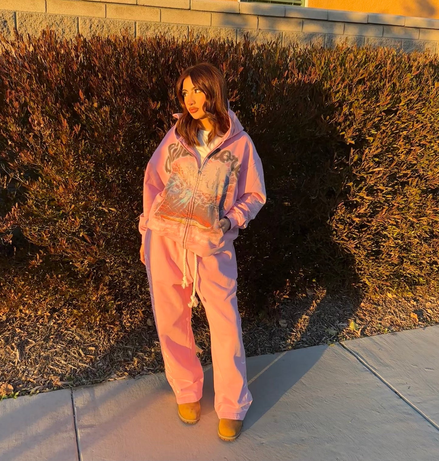 Sinomore Hoodie (Washed Pink)