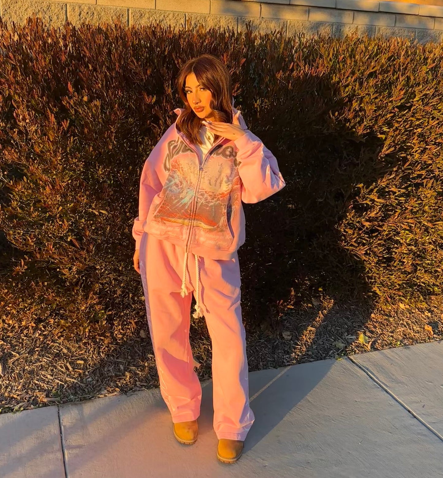 Sinomore Hoodie (Washed Pink)